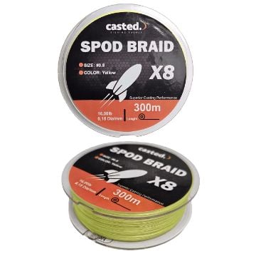 Casted SPOD X8 300m 0,17 mm yellow upredenica za spodiranje i šaranski ribolov